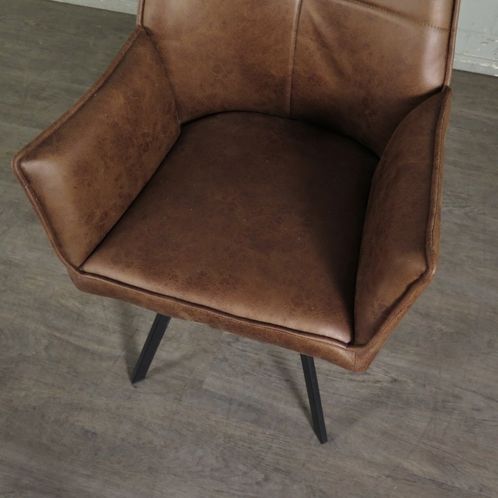 Retro Design Stuhl Esszimmerstuhl Cognac Setpreis