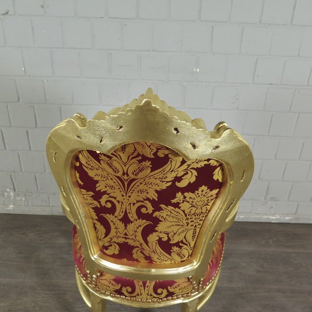 Barockstuhl Stuhl Rot-Gold Setpreis