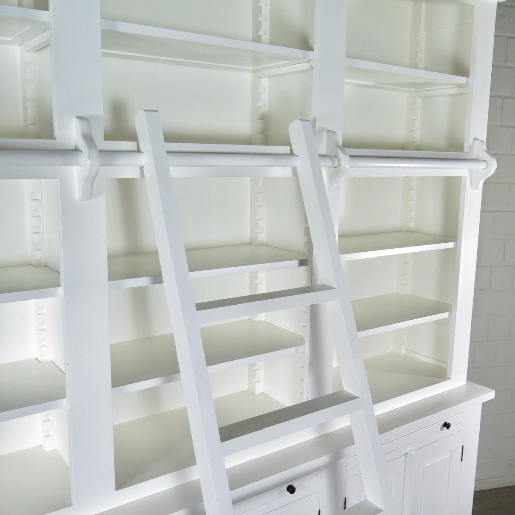 Bibliotheksschrank Wandregal 2,40 m Teakholz