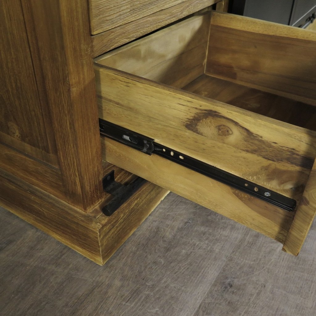 Vitrine Bücherschrank Teakholz 2,10 m