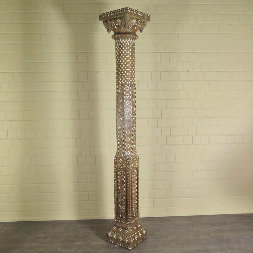 Säulen Säule Pfeiler 1910 Teakholz Set
