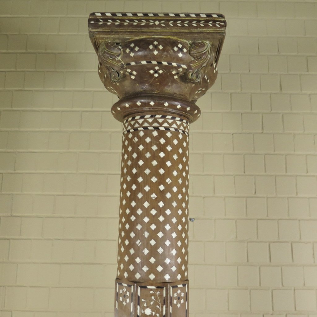 Säulen Säule Pfeiler 1910 Teakholz Set