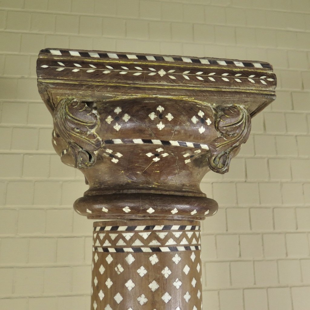 Säulen Säule Pfeiler 1910 Teakholz Set