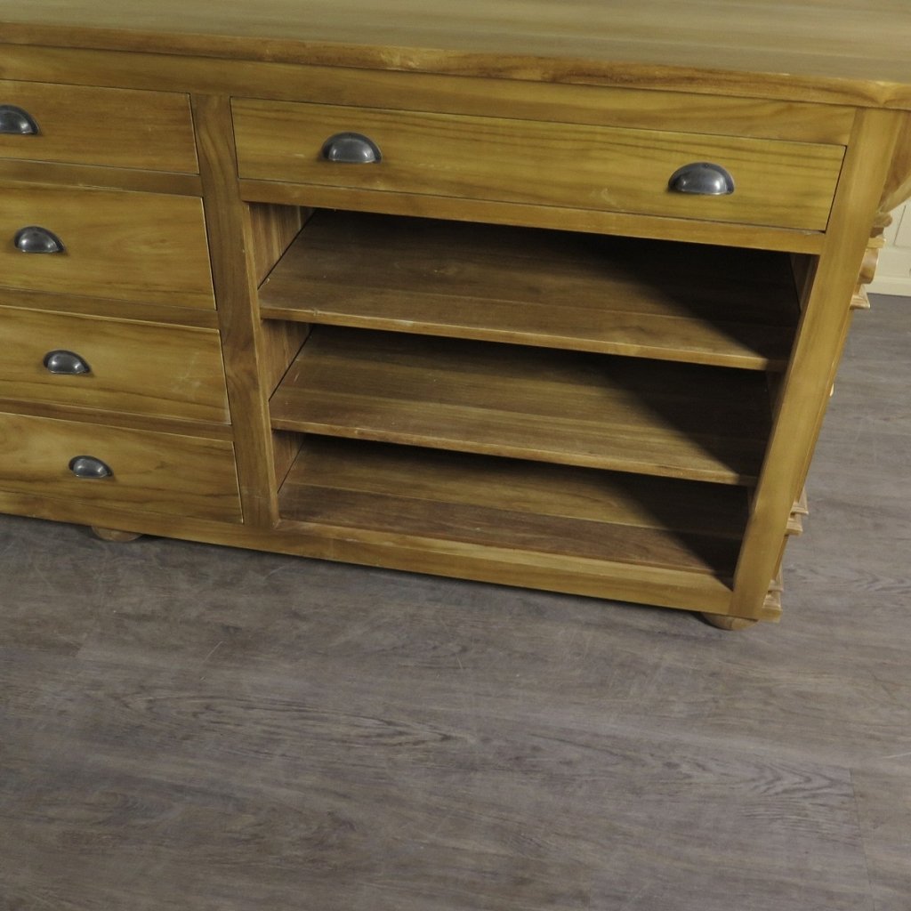 Theke Tresen Bella Elegance 2,60 m Teakholz