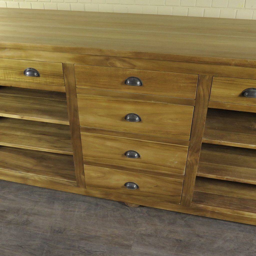 Theke Tresen Bella Elegance 2,60 m Teakholz
