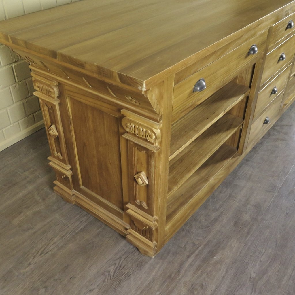 Theke Tresen Bella Elegance 2,60 m Teakholz