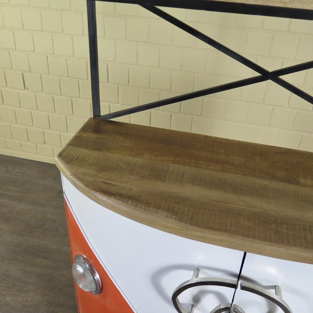 Minibar Weinregal Bulli  Mangoholz Metall 1,81 m