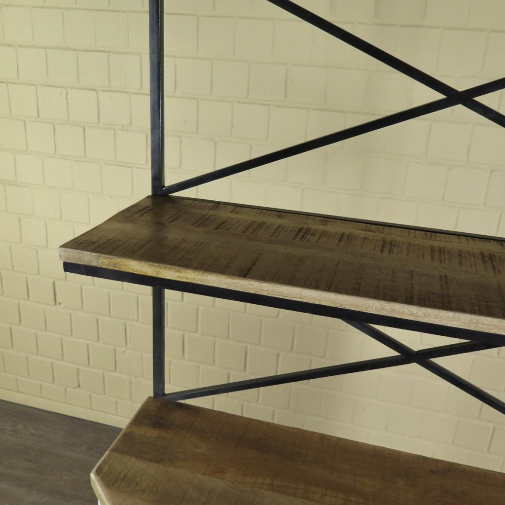 Minibar Weinregal Bulli  Mangoholz Metall 1,81 m