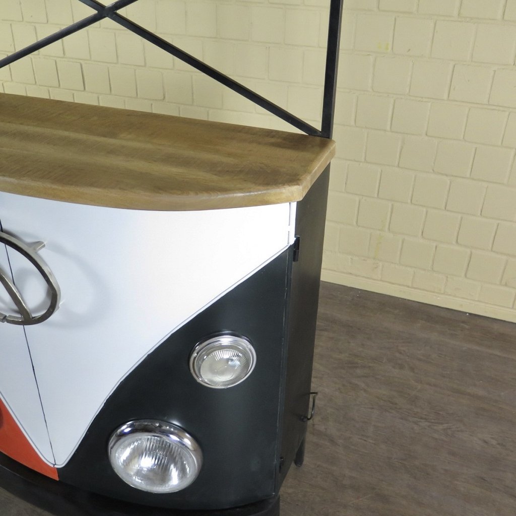 Minibar Weinregal Bulli  Mangoholz Metall 1,81 m
