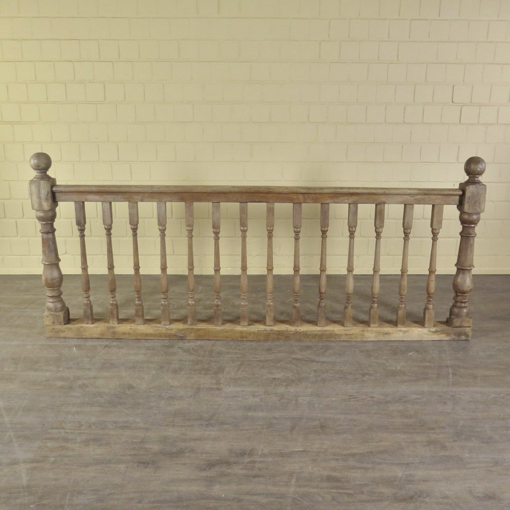 Balustrade 2,23 m Antik 1900 Teakholz