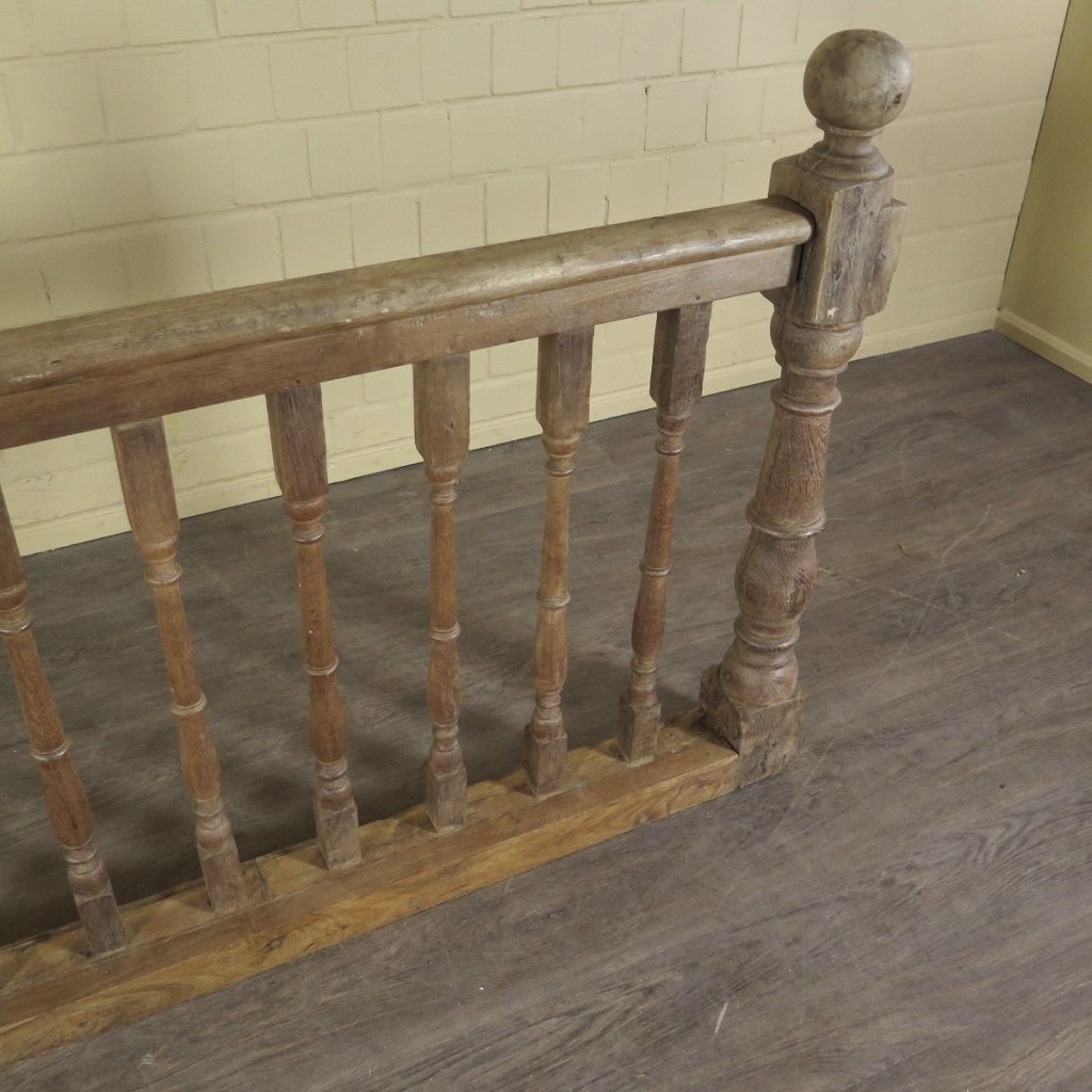 Balustrade 2,23 m Antik 1900 Teakholz