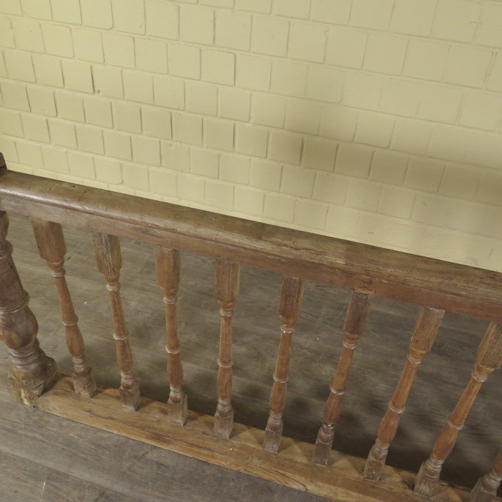 Balustrade 2,23 m Antik 1900 Teakholz