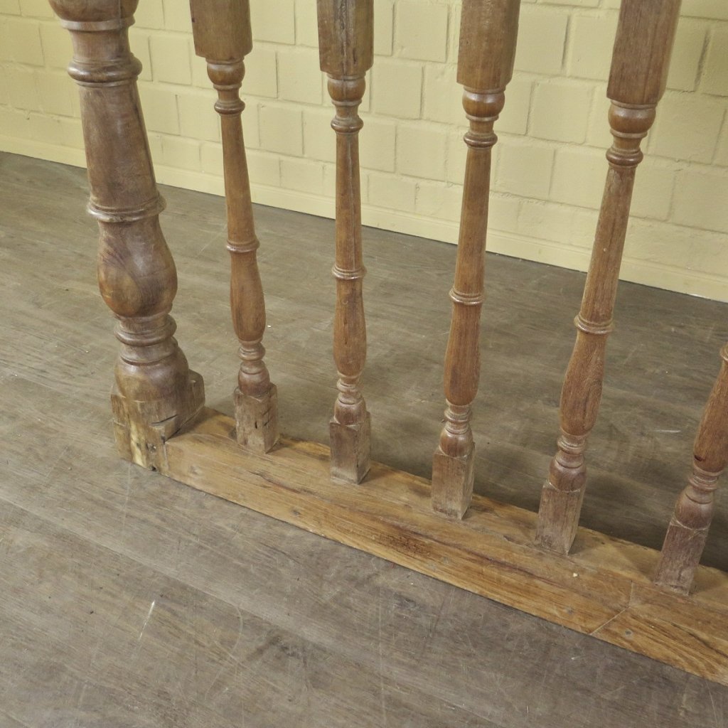 Balustrade 2,23 m Antik 1900 Teakholz
