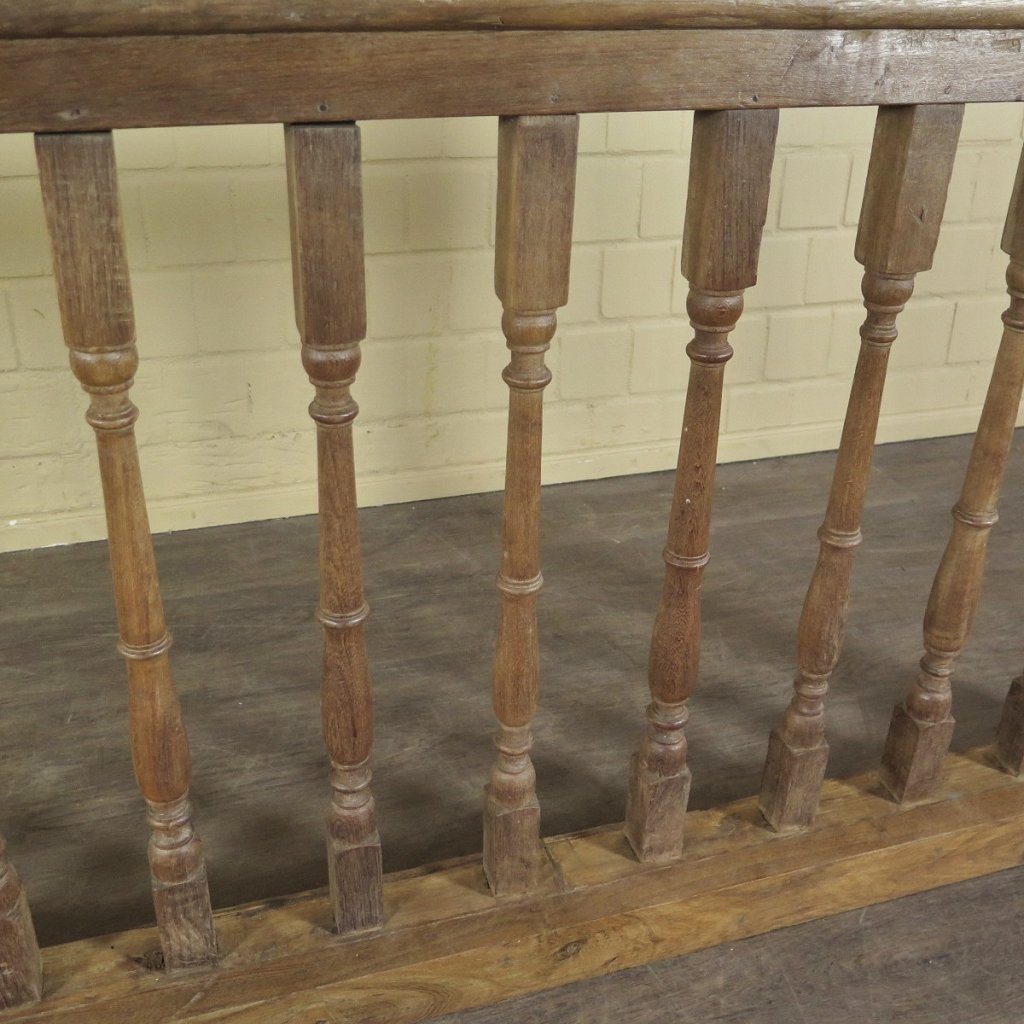 Balustrade 2,23 m Antik 1900 Teakholz