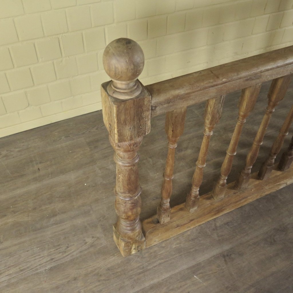 Balustrade 2,23 m Antik 1900 Teakholz