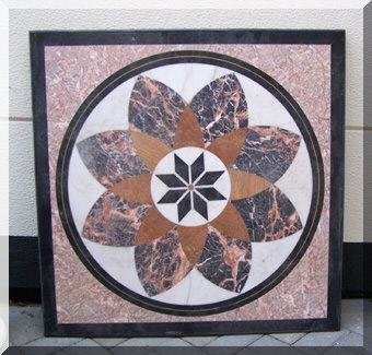 Marmorplatte Tischplatte Blume 1,00 m