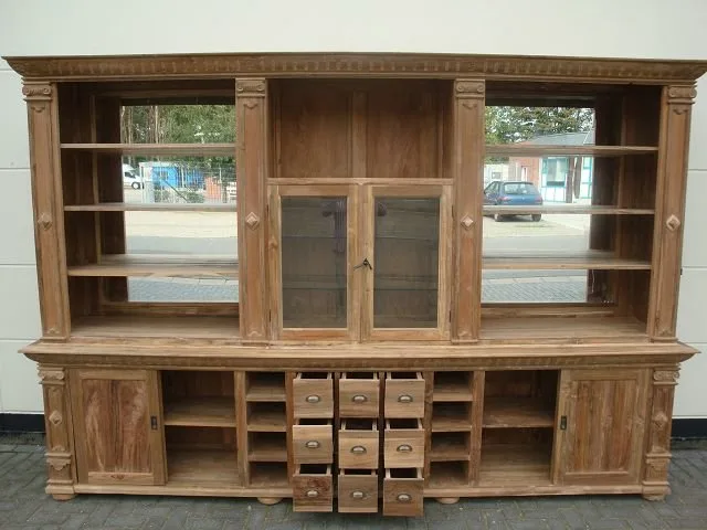 Regal Schrank Bella Luxus Teakholz 3,60 m