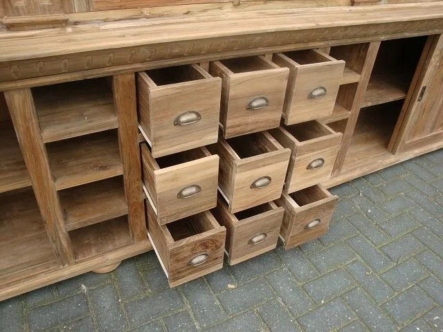 Regal Schrank Bella Luxus Teakholz 3,60 m